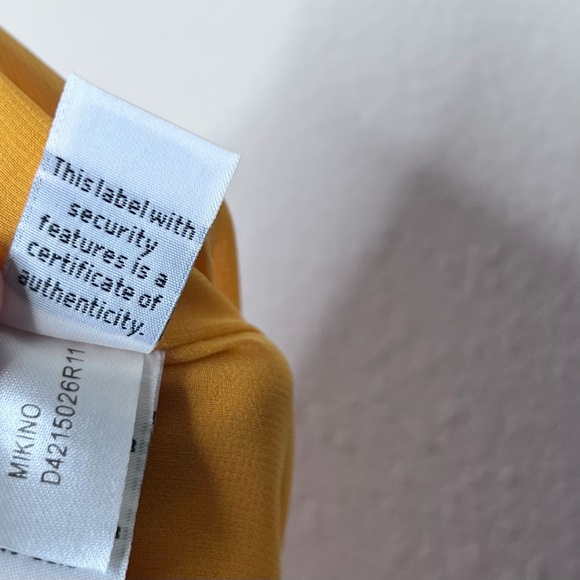 Diane von Furstenberg Silk Mikino Dress Size 6 Yellow Marigold Pleated DVF - Picture 14 of 16